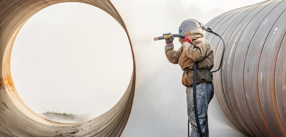 shot blasting clean metals